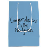 Sac Cadeau Moyen Dancing Bride and Groom Penguins (Dos)