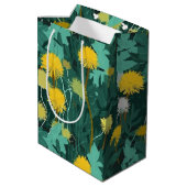 Sac Cadeau Moyen Dandelions jaunes d'été (Dos Angle)