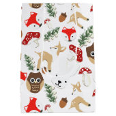 Sac Cadeau Moyen Dans la forêt Motif de Noël (Dos)