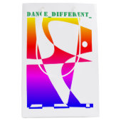 Sac Cadeau Moyen DANSE_DIFFÉRENT_ Arc-en-ciel (Devant)