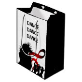 Sac Cadeau Moyen Danse Fille Moderne Personnalisé (Devant Angle)