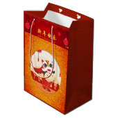 Sac Cadeau Moyen Danse Lion Chinois Nouvel An Enfant Moyen GB (Dos Angle)