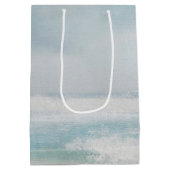 Sac Cadeau Moyen Date du Mariage d'aquarelle Océan (Dos)