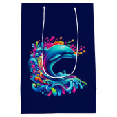 Sac Cadeau Moyen Dauphin coloré (Dos)
