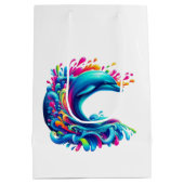 Sac Cadeau Moyen Dauphin coloré - (Dos)