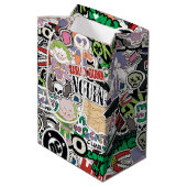 Sac Cadeau Moyen DC Super-Villains Cartoon Pattern (Dos Angle)