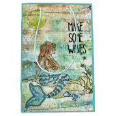 Sac Cadeau Moyen De Belles Sirènes Font Des Vagues (Devant)