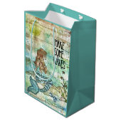 Sac Cadeau Moyen De Belles Sirènes Font Des Vagues (Dos Angle)