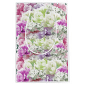 Sac cadeau moyen de fleurs de bouquet mixtes multi (Devant)