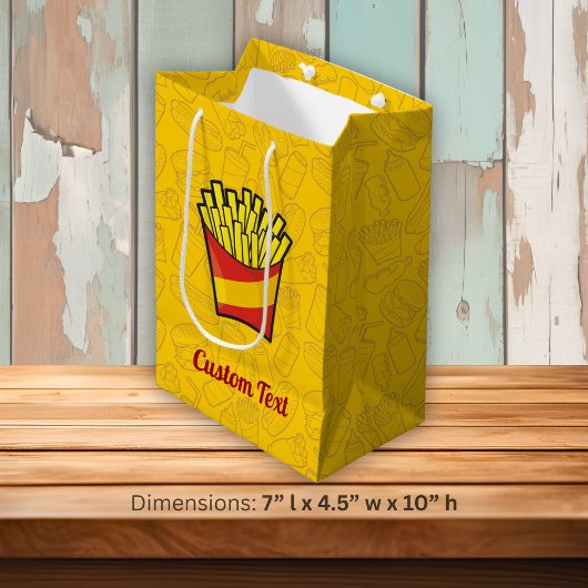 Sac cadeau moyen de frites françaises