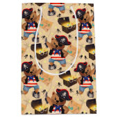 Sac Cadeau Moyen Découvrir l'aventure : Ours pirate (Devant)