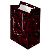 Sac Cadeau Moyen Deep Red Glossy Hearts Gift Bag (Devant Angle)