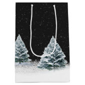 Sac Cadeau Moyen Deer et Père Noël à Sleigh (Dos)