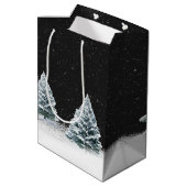 Sac Cadeau Moyen Deer et Père Noël à Sleigh (Dos Angle)