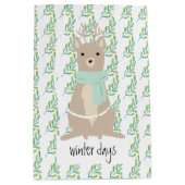 Sac Cadeau Moyen Deer Wearing A Green Scarf (Devant)