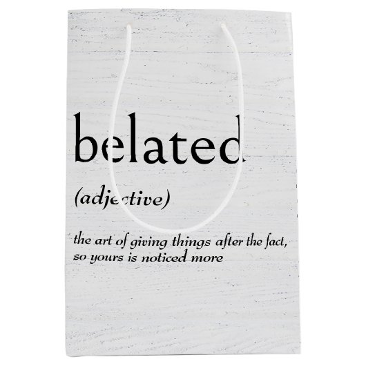 Sac Cadeau Moyen Définition De Dictionnaire Pour Anniversaire BATTU (Devant)