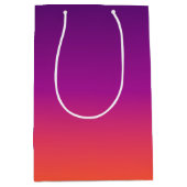 Sac Cadeau Moyen dégradé violet, rose et orange foncé (Devant)