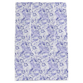 Sac Cadeau Moyen Delft Blue & White Rabbit Birds Elegant Pâques (Dos)