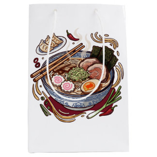 Sac Cadeau Moyen Délicieux ramen japonais et raviolis gyoza.