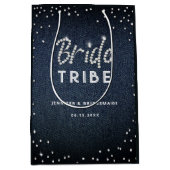 Sac Cadeau Moyen Denim Diamond Parties scintillant Sprinkings Bache (Devant)