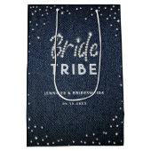 Sac Cadeau Moyen Denim Diamond Parties scintillant Sprinkings Bache (Dos)