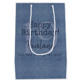 Sac Cadeau Moyen Denim Look personnalisable cadeau HAMbyWG (Dos)
