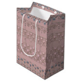 Sac Cadeau Moyen Dentelle d'or (Devant Angle)