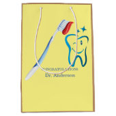 Sac Cadeau Moyen Dentiste Monogram mignonne brosse à dents joyeux d (Devant)