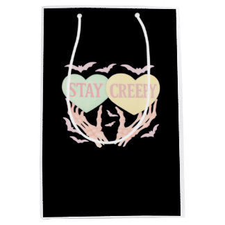 Sac Cadeau Moyen Déplaisant - Squelette Tenue De Main Coeurs Douce