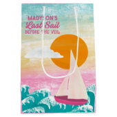 Sac Cadeau Moyen Dernière voile avant le Voile voilier Bachelorette (Dos)