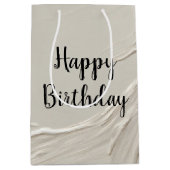 Sac Cadeau Moyen Design Abstrait d'ivoire d'anniversaire (Devant)