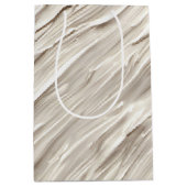 Sac Cadeau Moyen Design Abstrait ivoire texturé (Devant)