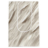 Sac Cadeau Moyen Design Abstrait ivoire texturé (Dos)