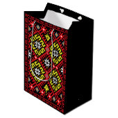 Sac Cadeau Moyen Design ethnographique letton (Devant Angle)