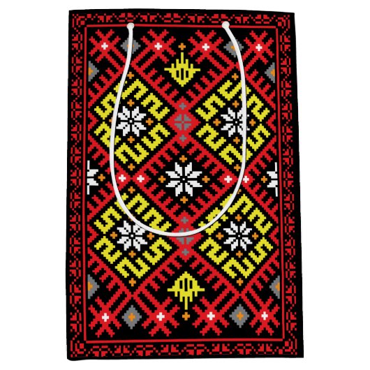 Sac Cadeau Moyen Design ethnographique letton (Devant)