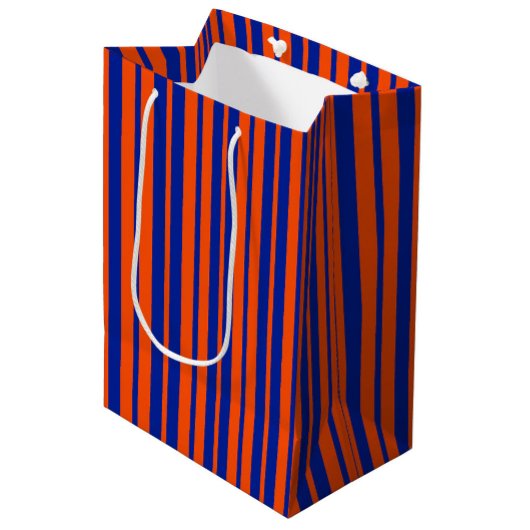 Sac Cadeau Moyen Design Motif Orange Blue