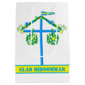 Sac Cadeau Moyen design scandinave, Glad midsommar personnalisé (Dos)