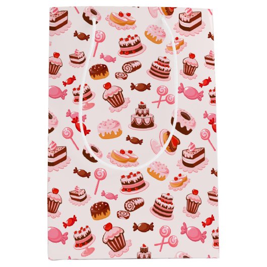 Sac Cadeau Moyen Desserts Sucrés (Devant)