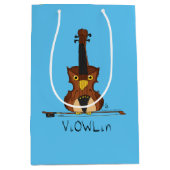 Sac Cadeau Moyen Dessin de violon amusant musicien (Devant)