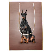 Sac Cadeau Moyen Dessin Doberman (Dos)