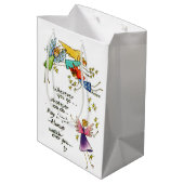 Sac Cadeau Moyen Dessin "Que les Anges se méfient toujours de vous" (Dos Angle)