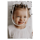 Sac Cadeau Moyen Deux cerfs d'hiver en fête Noël (Devant)