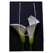 Sac Cadeau Moyen Deux lys calla sur le noir (Dos)