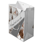 Sac Cadeau Moyen Deuxième anniversaire avec le plante de coton (Devant Angle)