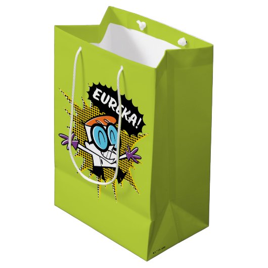 Sac Cadeau Moyen Dexter "Eureka!" Halftone Callout Graphic (Devant Angle)