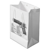 Sac Cadeau Moyen Diagramme V2 d'arme à feu (Devant Angle)