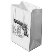 Sac Cadeau Moyen Diagramme V2 d'arme à feu (Dos Angle)