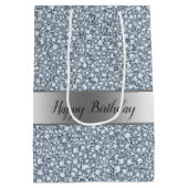 Sac Cadeau Moyen Diamants grossiers - Joyeux anniversaire (Dos)