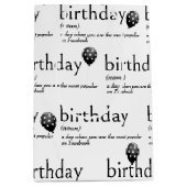 Sac Cadeau Moyen Dictionnaire Signifiant ANNIVERSAIRE (Devant)