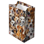 Sac Cadeau Moyen Différentes races de chiens (Devant Angle)